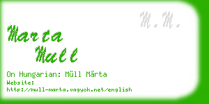 marta mull business card