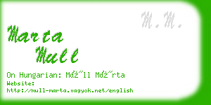 marta mull business card